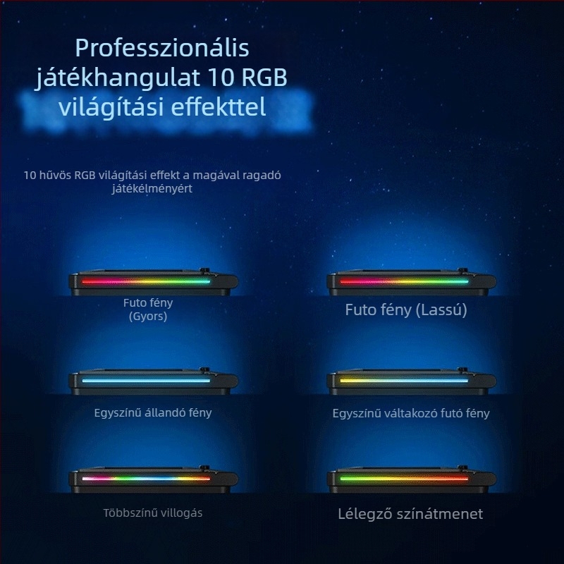 RGB játék laptop hűtő nagy sebességű turbina ventillátorral