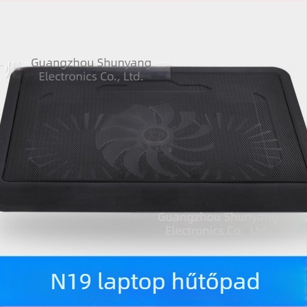 N19 noteszgép hűtőpad nagy ventilátorral, fém hálós felülettel