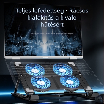 Összecsukható laptop hűtőállvány ventilátorral