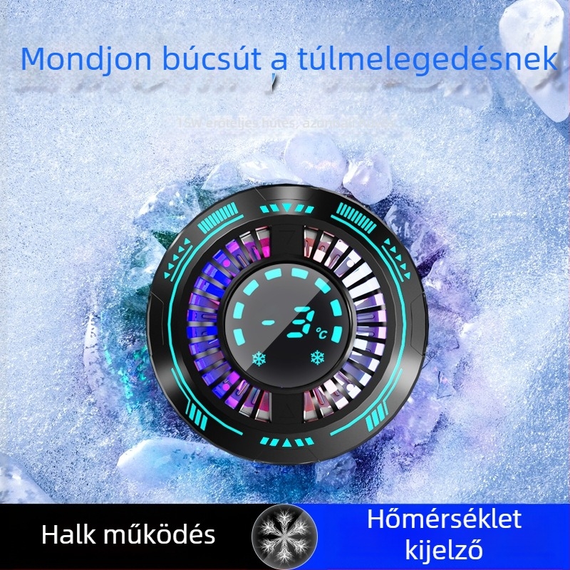 F29 mobiltelefon hűtő intelligens digitális kijelzővel, csendes, nagy teljesítményű adaptív hűtés mágneses rögzítéssel