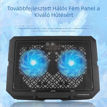 X3 laptop hűtőpad 3 ventillátorral, 14–15,6 hüvelyk, csendes légáramlatú hűtés