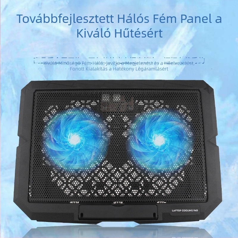 X3 laptop hűtőpad 3 ventillátorral, 14–15,6 hüvelyk, csendes légáramlatú hűtés