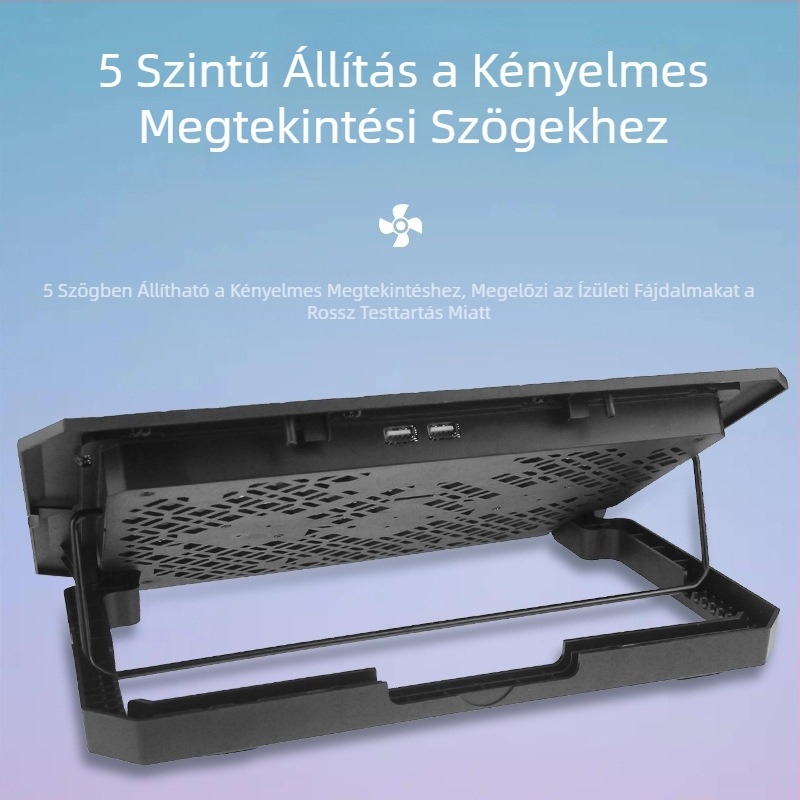 X3 laptop hűtőpad 3 ventillátorral, 14–15,6 hüvelyk, csendes légáramlatú hűtés