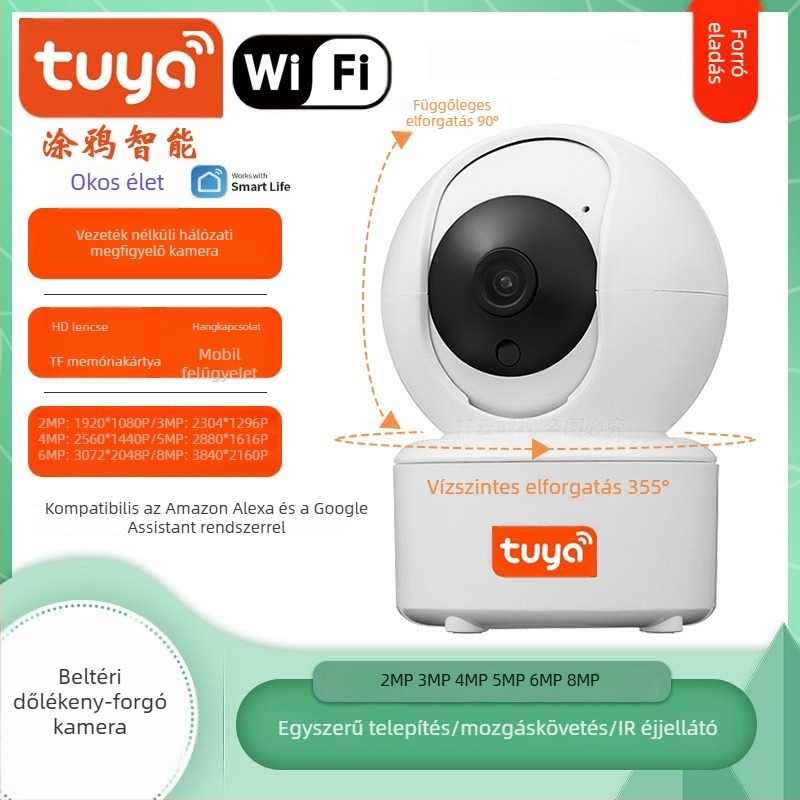 8MP 4K Bluetooth HD beltéri PTZ Wi-Fi IP kamera