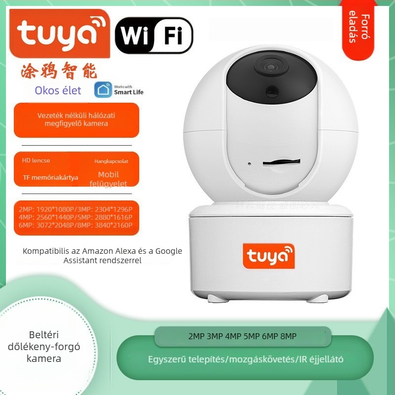 8MP 4K Bluetooth HD beltéri PTZ Wi-Fi IP kamera