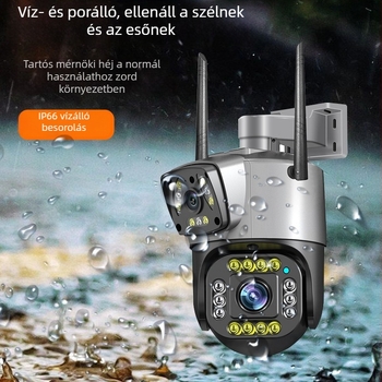 V380 kétlencsés kültéri megfigyelő kamera, otthoni biztonság, HD