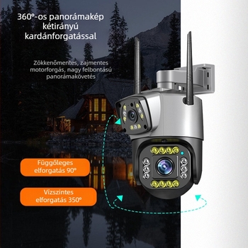 V380 kétlencsés kültéri megfigyelő kamera, otthoni biztonság, HD