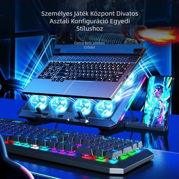 F12 RGB laptop hűtőbázis