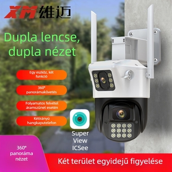 Kétlencsés kamera, vezeték nélküli Wi-Fi golyó kamera icsee IP megfigyeléshez