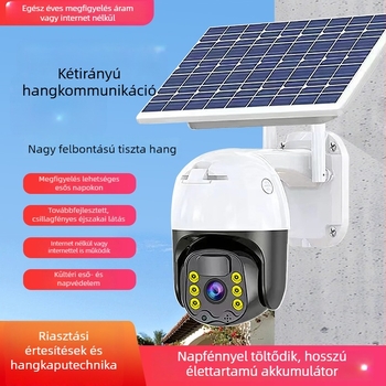 Xiaoying napelemes kültéri megfigyelő kamera, 4G, Ultra HD, Internet nélkül, áram nélkül