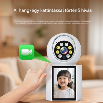 Okos kétirányú videómonitor kamerával, otthoni videóhívás funkcióval, babafigyelő
