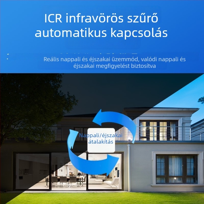 Kültéri IP kamera színes éjszakai képekkel, vízálló, intelligens megfigyelés, PoE táplálás, 3MP/2K, 2.4mm objektív, beltéri és kültéri használatra, Nemzeti szabvány