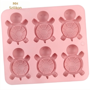 Minghao hatszár teknős alakú szilikon forma mousse-hoz, szappanhoz, aromaterápiához — DIY sütéshez és hideg kézműves szappan készítéséhez