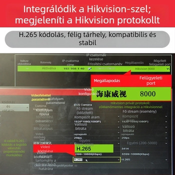 5MP teljes színű POE kültéri IP-kamera hangfelvétellel, vízálló, Hikvision protokoll