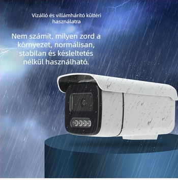 5MP teljes színű POE kültéri IP-kamera hangfelvétellel, vízálló, Hikvision protokoll