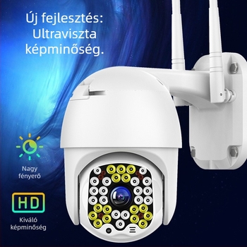 Kültéri otthoni megfigyelő kamera 360°-os lefedettséggel, távoli megtekintés okostelefonon, vezeték nélk 4G, HD éjjellátás