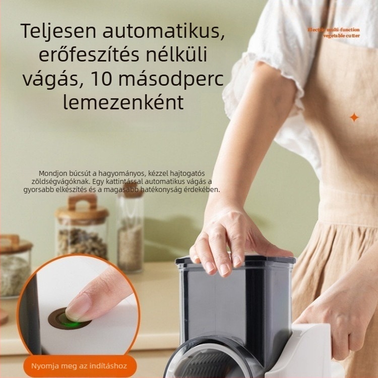 Elektromos zöldségvágó – többfunkciós szeletelő és reszelő a konyhába