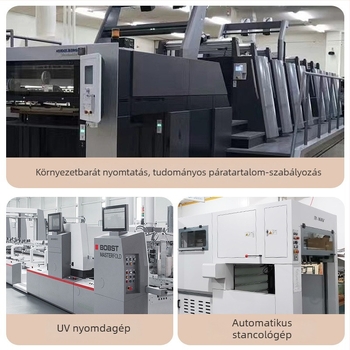 Személyre szabható süteményes ajándékdoboz logóval és QR-kóddal, fehér kartonra, színes nyomtatás