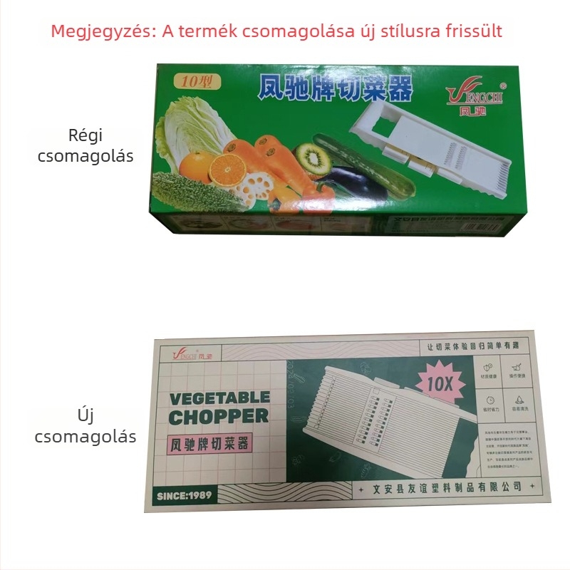 Fengchi Többfunkciós zöldségvágó: szeletelő, reszelő és csíkozó