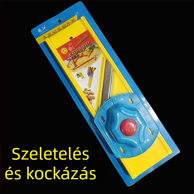 Longjiang többfunkciós zöldségvágó, szeletelő krumplira és retekre, műanyag tisztító