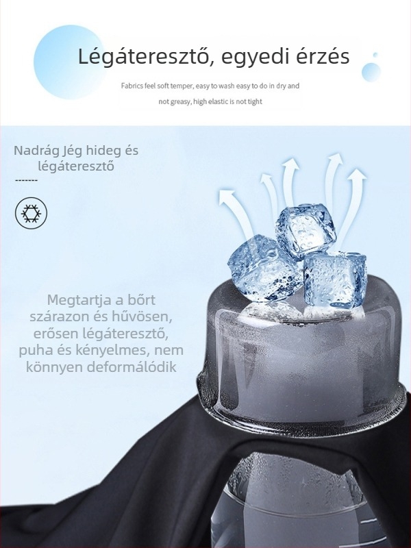 Férfi Ice Silk munkaruha rövidnadrág nyárra, vékony, gyorsan száradó, lazán szabott, mindennapi sport rövidnadrág