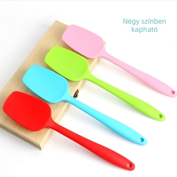 Nagy méretű egyszemélyes szilikon spatula vaj spatula, keverő és nyelv alakú spatula tortákhoz és krémekhez