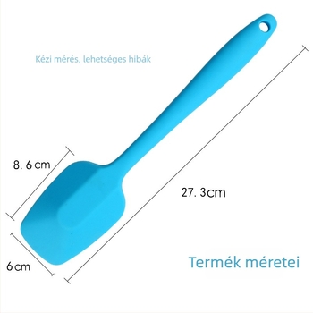 Nagy méretű egyszemélyes szilikon spatula vaj spatula, keverő és nyelv alakú spatula tortákhoz és krémekhez