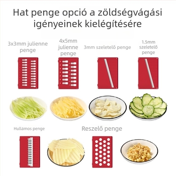 Multifunkcionális konyhai vágóeszköz zöldségekhez, reszelő burgonyához és szeletelő