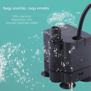 JYC-D1022 mikro DC merülőpumpa, 5-12V, alsó szívás, víz körforgásához és párásítóban szűréshez