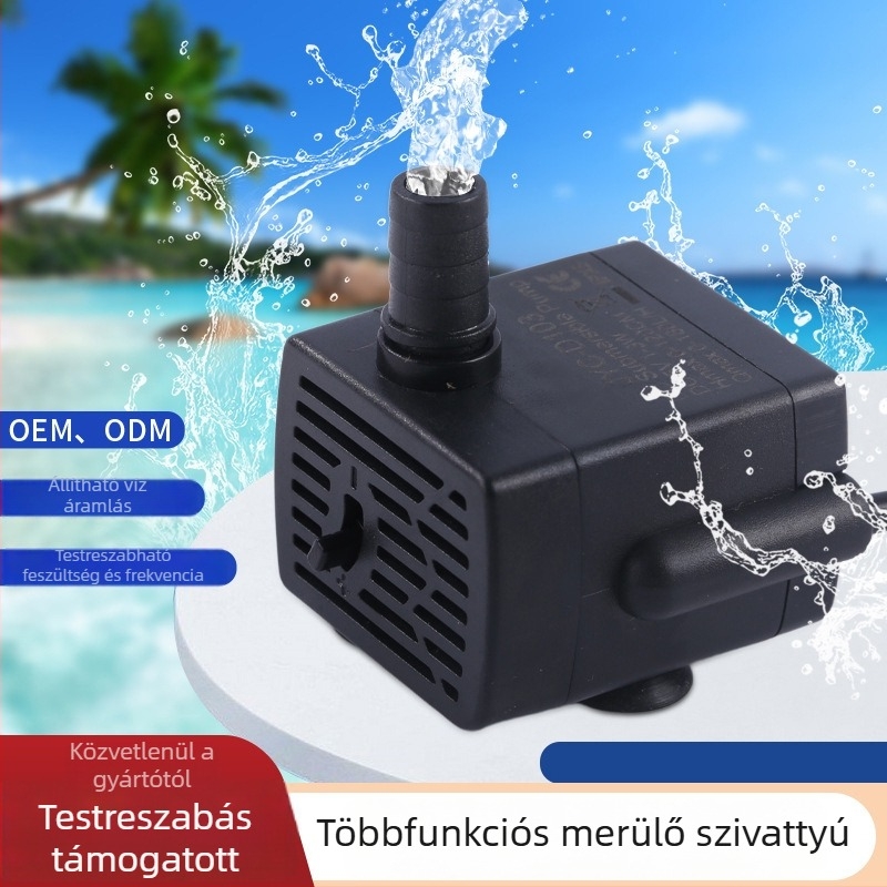 LH-103 Mini merülő vízszivattyú háziállat itatójához, 5V, fehér, hidroponikához