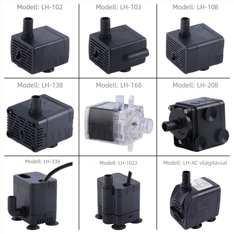 LH-103 Mini merülő vízszivattyú háziállat itatójához, 5V, fehér, hidroponikához