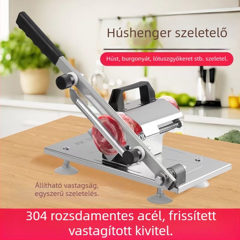 Kézi bárányhús tekercs szeletelő és multifunkcionális hús szeletelő otthoni és professzionális használatra, alkalmas a fagyasztott hús szeletelésére