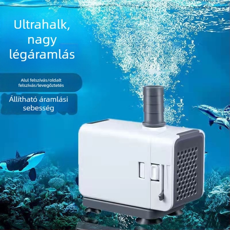 SOBO Songbao merülő pumpa akváriumhoz, alsó szívású, kis cirkulációs szivattyú filtráláshoz alacsony vízszint esetén