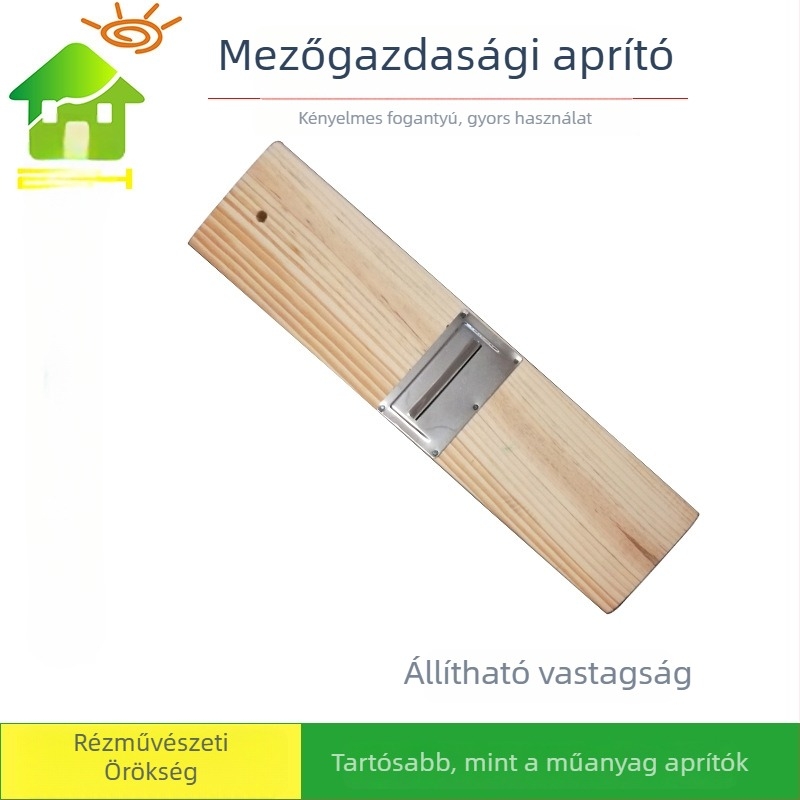 Megvastagodott fareszelő és multifunkcionális zöldségvágó – szeletelésre és reszelésre alkalmas konyhai eszköz retekhez és burgonyához