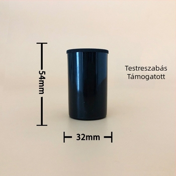 54x32 széles nyakú műanyag üveg, csali és horogtartó dobozzal