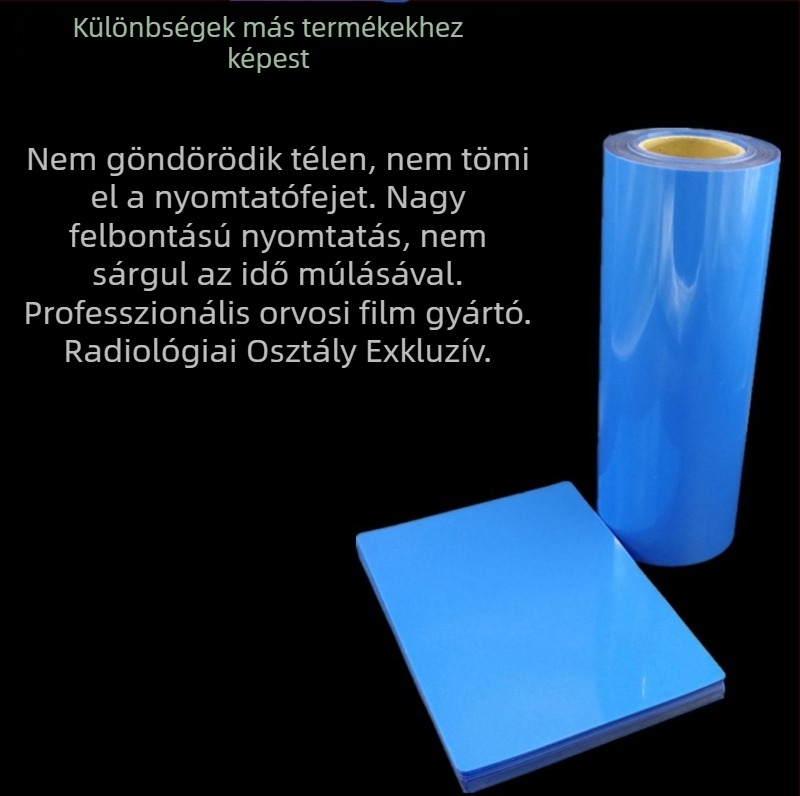 Fogorvosi röntgenfilm száraz radiológiai nyomtatáshoz – kék alappal, inkjet DR/CR/CT