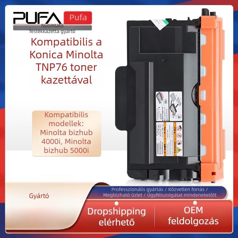 TNP76 tonerkazetta Konica Minolta Bizhub 4000i/5000i-hoz — TNP75 henger