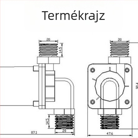 12V-24V brushless DC vízpumpa, booster és keringető pumpa fűtéshez és hűtéshez, nagy hőállóságú, négyportos