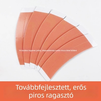 Yabolan piros rácsos kétoldalas parókaszalag, vízálló, izzadtságálló, varrat nélküli, erős ragasztó