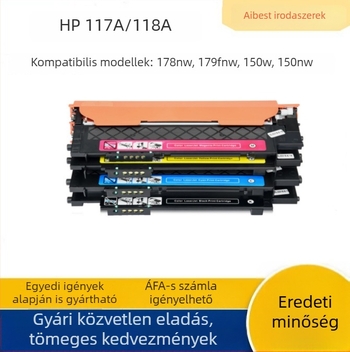 W2070A tonerkazetta HP 117A/118A nyomtatóhoz, kompatibilis 178nw, 179fnw, 150W, 150nw