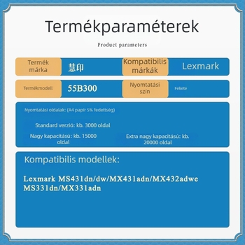 Huiyin MS431 tonerkazetta Lexenghez, kompatibil MX431adn, MX432adwe, 55B1H00, 55B1000