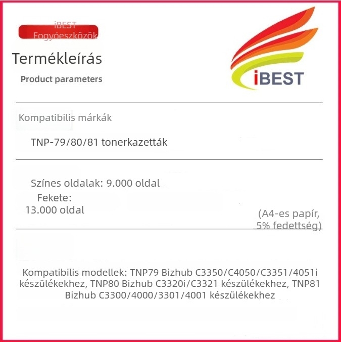 Tonerkazetta Konica Minolta Bizhub C3320i/C3321i – TNP79/80/81, AAJW132