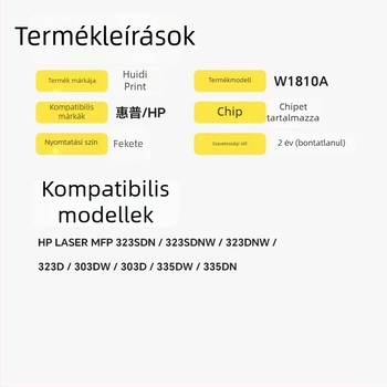 HP W1810A kompatibil tonerkazetta 323DNW/D/SDNW/SDN és 303D tonerkazetta tartója W1816A