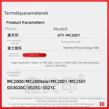 Ricoh MC2001-hez kompatibilis tonerkazetta MC2000EW, MC2501, GS3020C, 3025C, 3021C