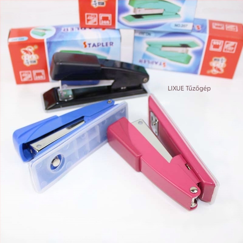 Jingguo 207 közepes méretű irodai tűzőgép, kompatibilis 12# tűzőkkel
