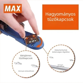 MAXHD-88R ívelt tűzőgép, közepes méretű, köti akár 30 oldalig