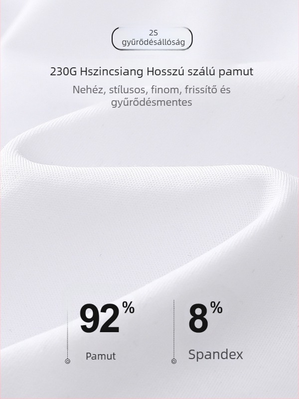 Női rövid ujjú póló Xinjiang hosszú szálú pamutból, 60-as szál, hűsítő érzet, nyári alapréteg