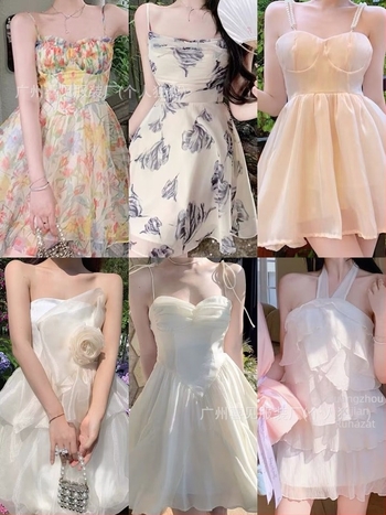Thirteen Lines női chiffon ruha, 2025 nyár, gyengéd hercegnő-stílus, derék kiemelő fazon, karcsúsító hatás, pöttyös minta, csipkés gallér, rövid ujjú, középmagas fazonú ruha