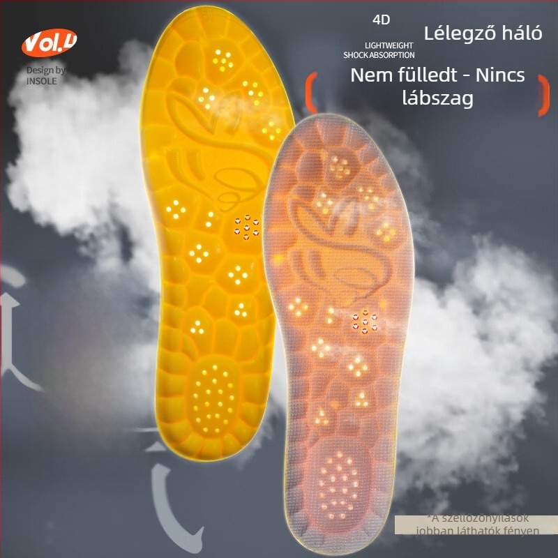 PU sporttalpbetét – ultra puha, lélegző, izzadságot elvezető, kényelmes hosszú állás közben, magas rugalmasság és ütéscsillapítás (uniszex)