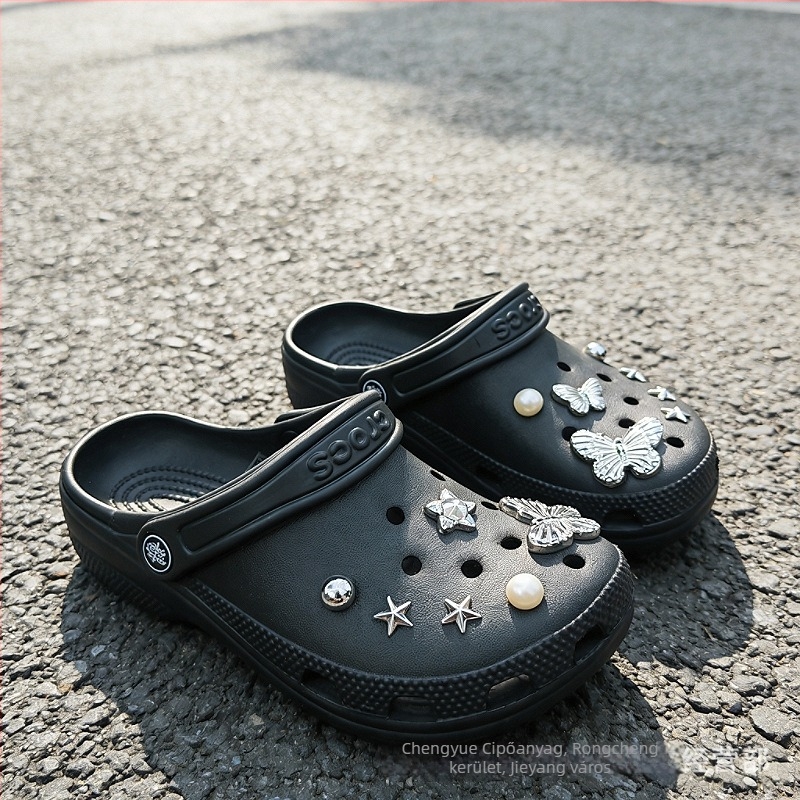Galaktikus pillangó DIY cipő charmok Crocs-hoz, Chanel-stílusú kiegészítők, levehető díszítések